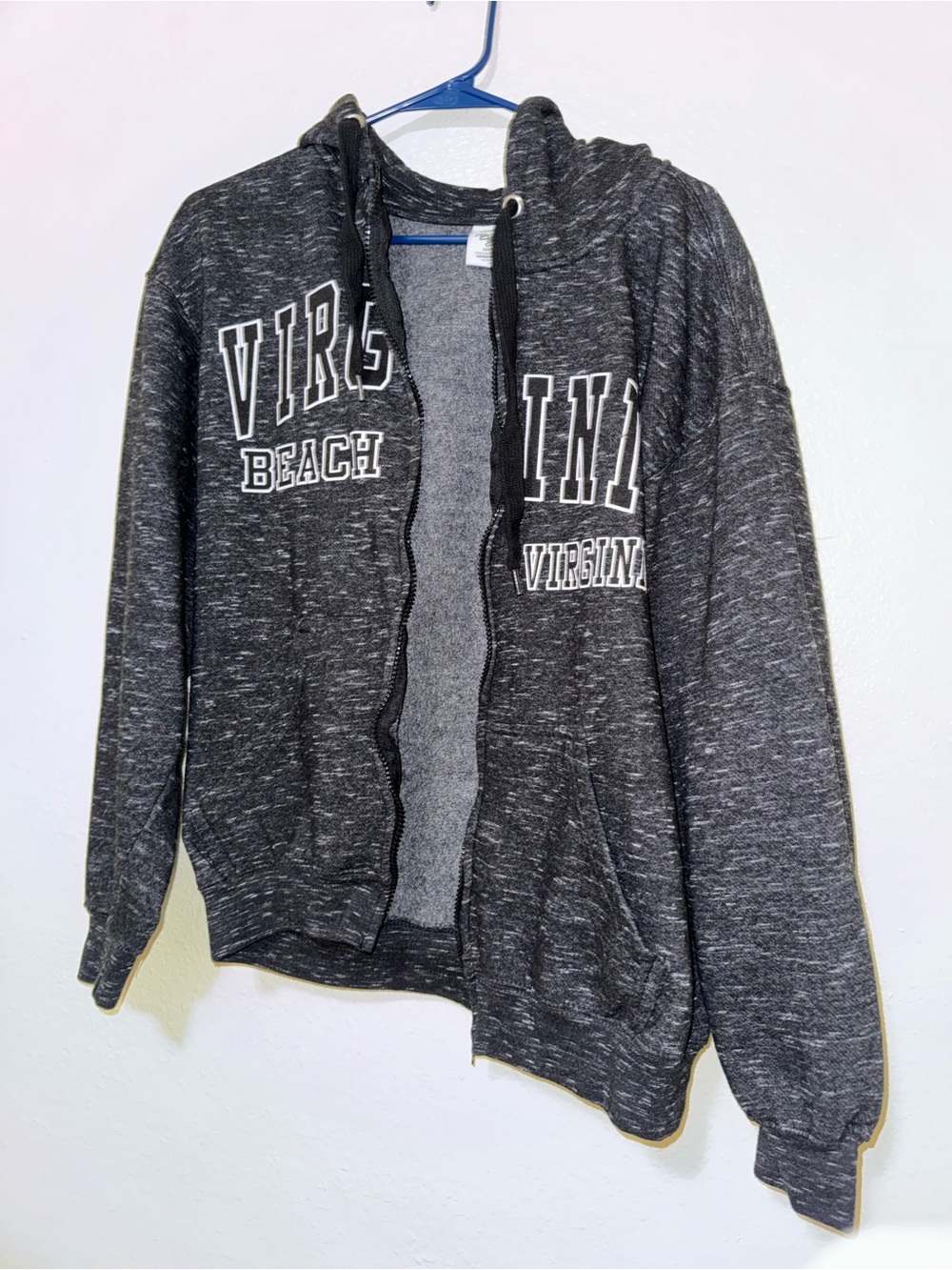 Pacifica Gray Fleece Hoodie Label View